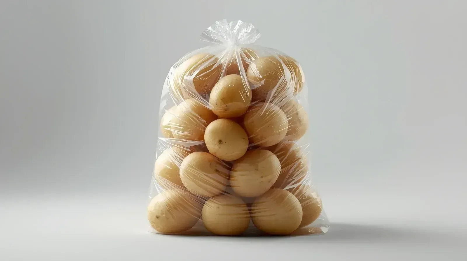 Sous-vide pre-cooked potatoes in vacuum packaging